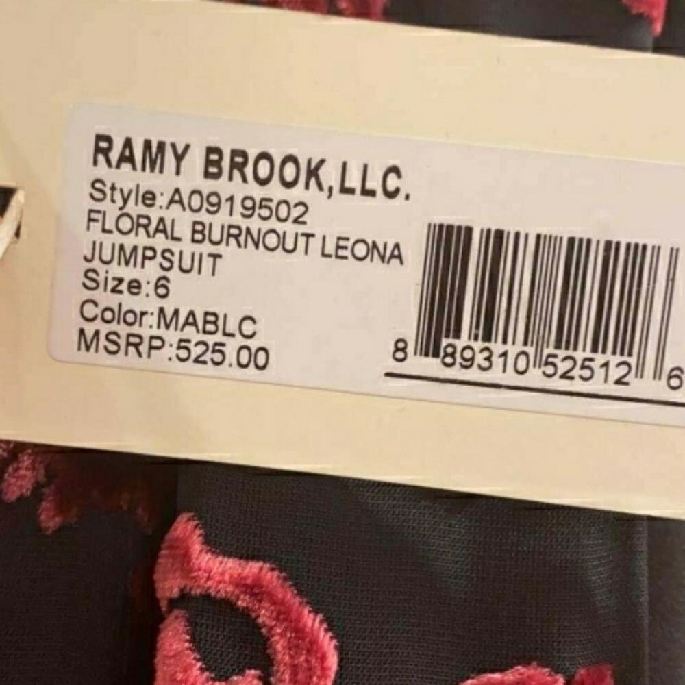 Ramy Brook Floral Burnout  "Leona" jumpsuit - Picture 10 of 10